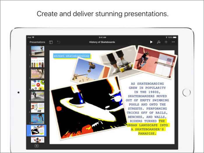 Keynote Siri Shortcuts Supported iPhone and iPad App Screenshot