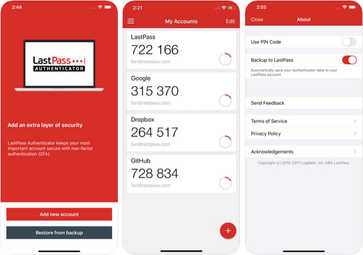 LastPass Authenticator Two-Factor Authentication iPhone App