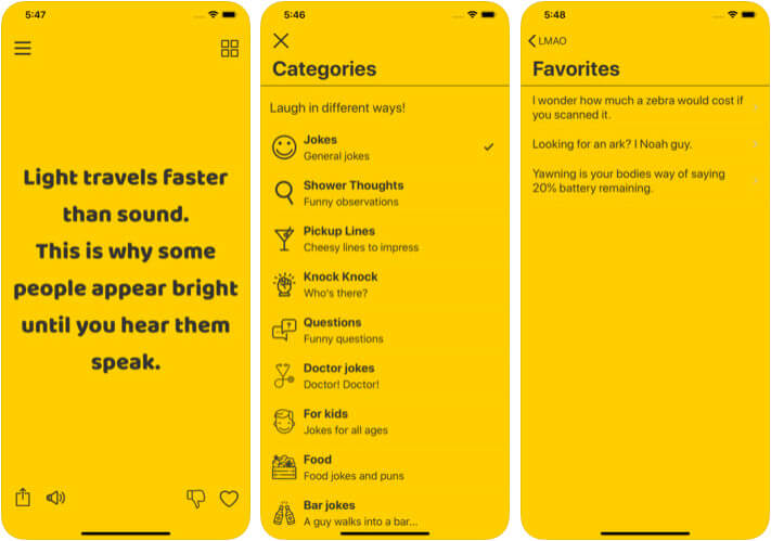 Laugh My App Off Jokes iPhone and iPad App Screenshot