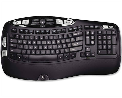 Logitech K350 Wireless Wave Design Ergonomic Keyboard