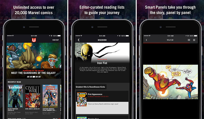 Marvel Unlimited Comics iPhone and iPad App Screenshot