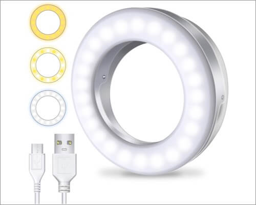 Meifigno Dimmable Selfie Ring Light For iPhone