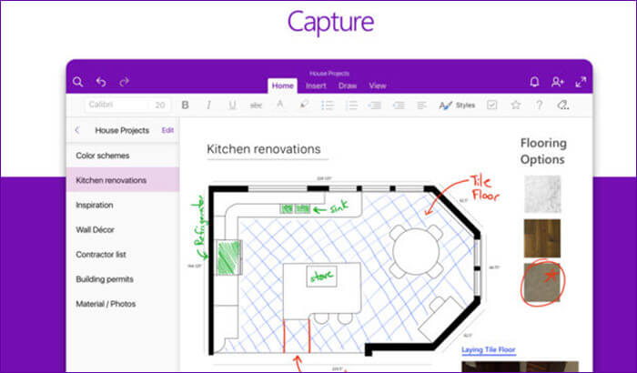 Microsoft OneNote iPad Note Taking App Screenshot