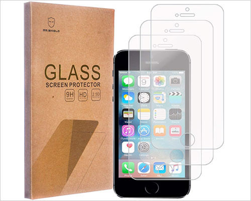 Mr. Shield Tempered Glass Screen Protector for iPhone SE, 5s and iPhone 5