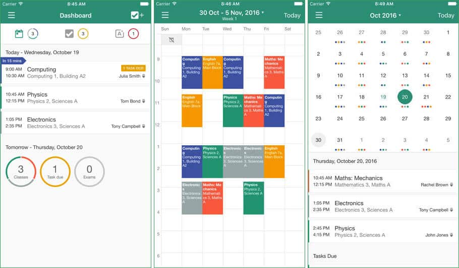 My Study Life iPhone and iPad Teachers App Screenshot