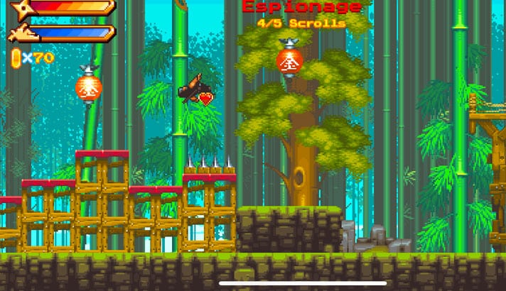 NinjAwesome iPhone and iPad Ninja Game Screenshot