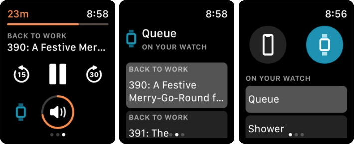 Overcast Apple Watch Podcast App Screenshot