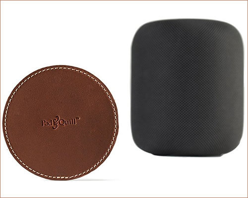 PadQuill Leather Coaster for HomePod