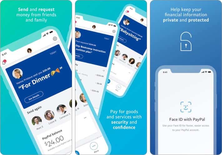 PayPal Money Transfer iPhone and iPad App Screenshot