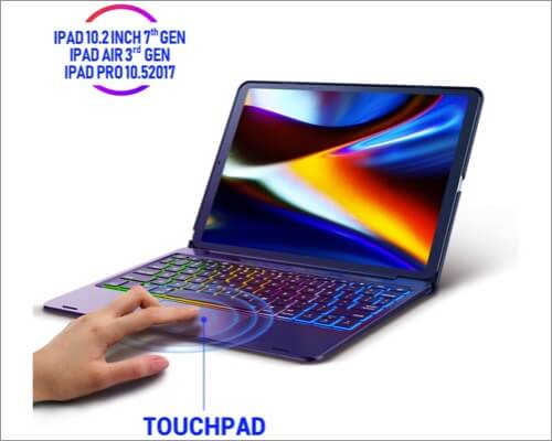 Phixnozar TouchPad Keyboard Case for iPad