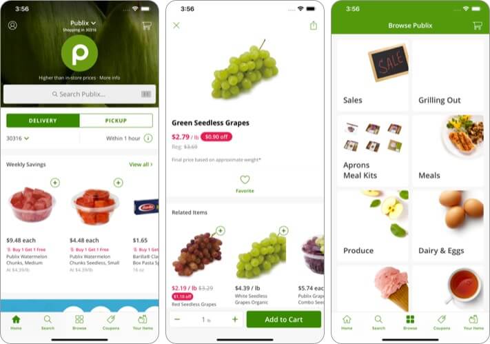 Publix Delivery iPhone and iPad App Screenshot