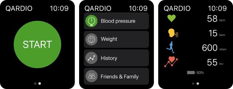 Qardio Heart Health Apple Watch App Screenshot