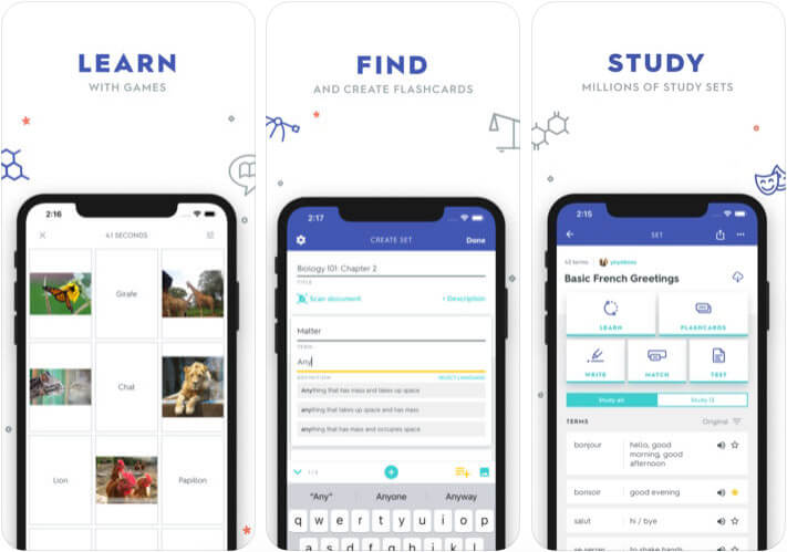 Quizlet iPhone and iPad App Screenshot