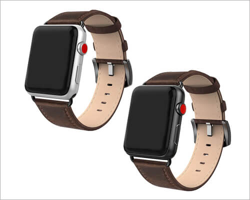 SWEES Leather Band for Apple Watch Series 5