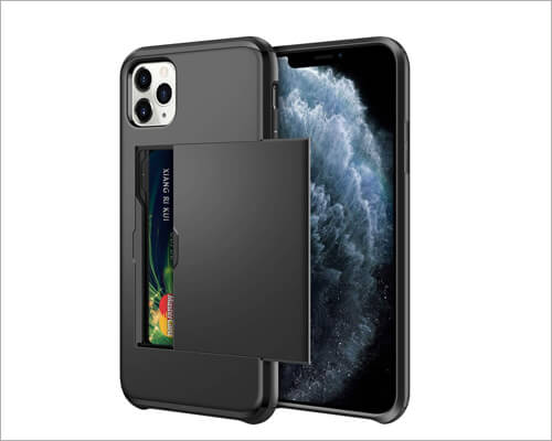 Samonpow Heavy Duty Wallet Case for iPhone 11 Pro