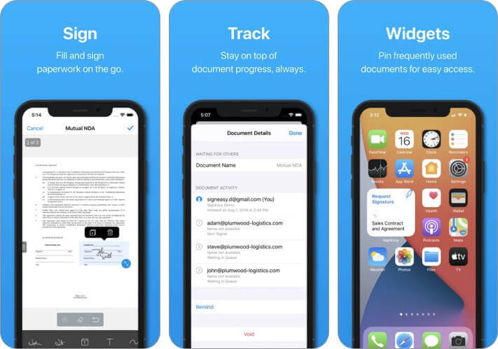 Signeasy sign and fill docs iphone and ipad app screenshot Signeasy sign and fill docs iPhone and iPad App Screenshot