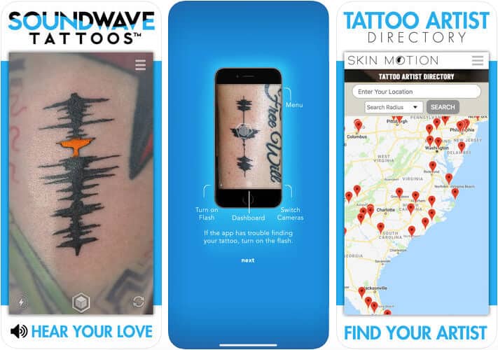 Skin Motion Tattoo Design iPhone and iPad App Screenshot