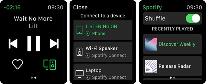 Spotifty Apple Watch Podcast App Screenshot