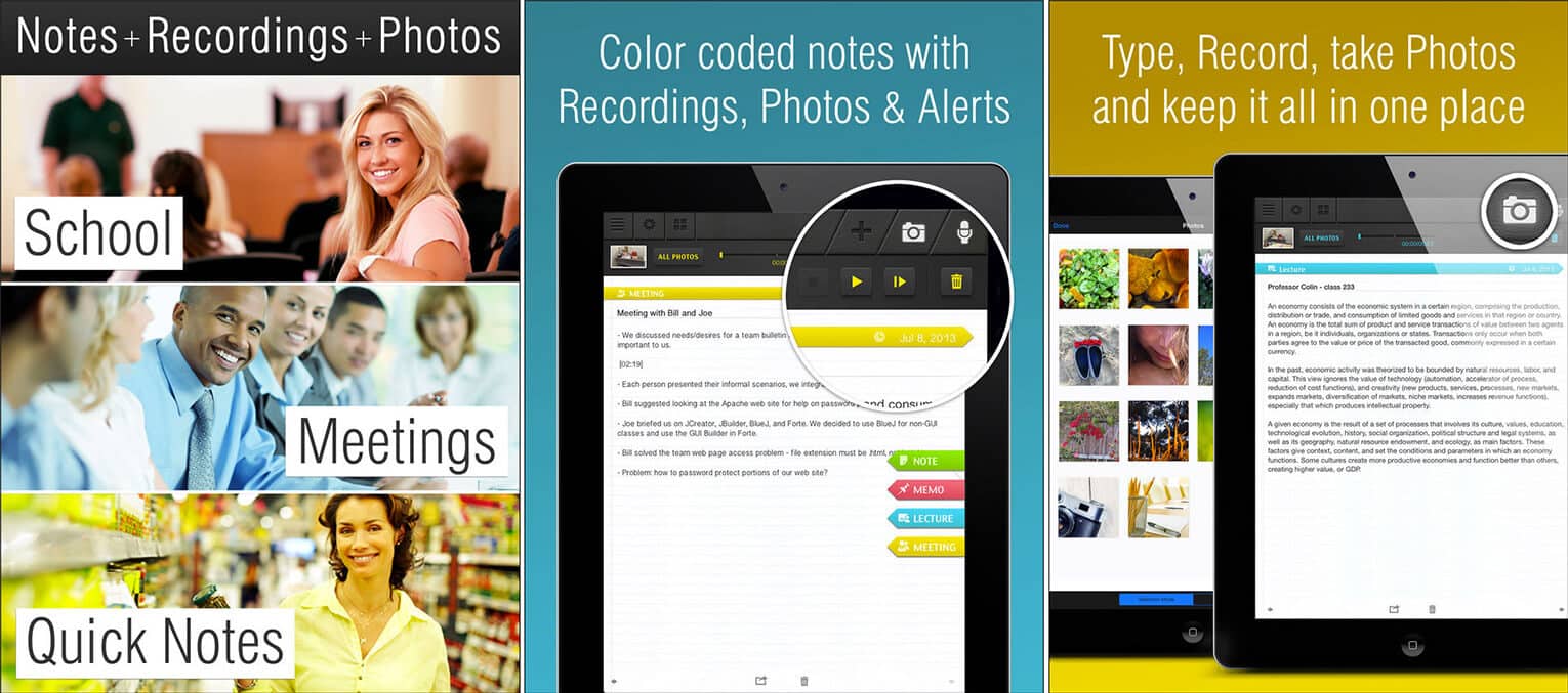 SuperNote Notes Recorder Photo iPhone and iPad Teachers App Screenshot