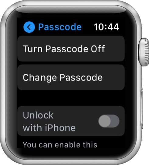 Temporarily Disable the Passcode on Apple Watch