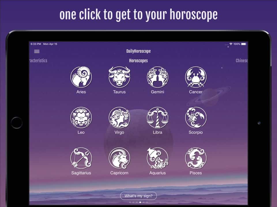 The DailyHoroscope Lifestyle iPad App Screenshot