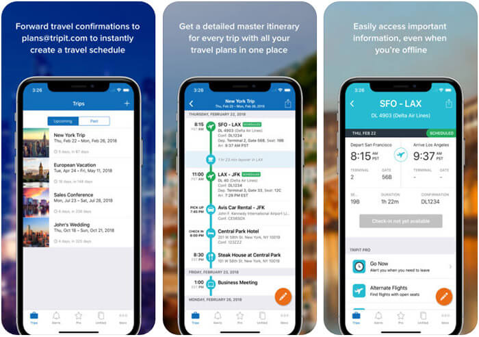 TripIt Siri Shortcuts Supported iPhone and iPad App Screenshot