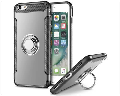 UEEBA Ultra Slim Ring Holder Case for iPhone SE 2020