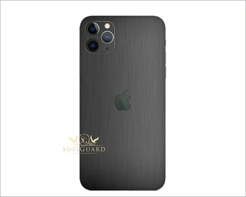 Vinyl Gunmetal Gray iPhone 11 Pro Skin Wrap