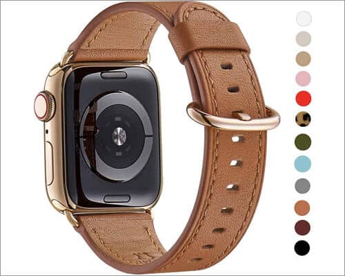 WFEAGL Leather Wrist Band for Apple Watch Series 5