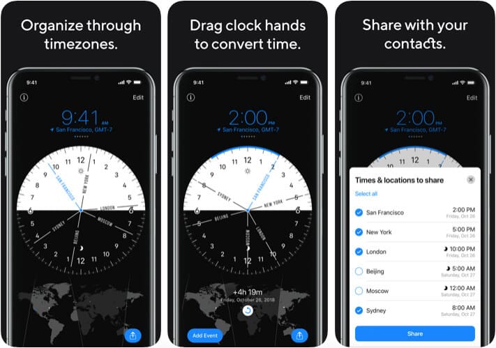 World Clock Pro Mobile Time Converter iOS App Screenshot