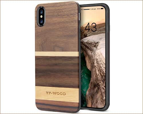 YFWOOD Wooden Case for iPhone Xs