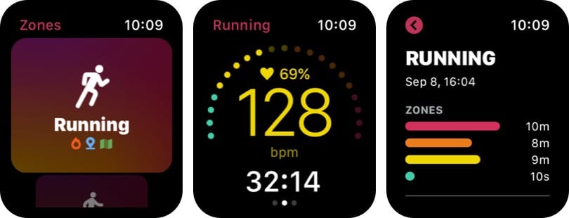 Zones for Training Heart Rate Monitor Apple Watch App Screenshot