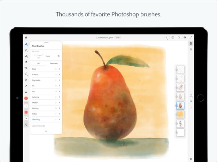 adobe fresco ipad app screenshot