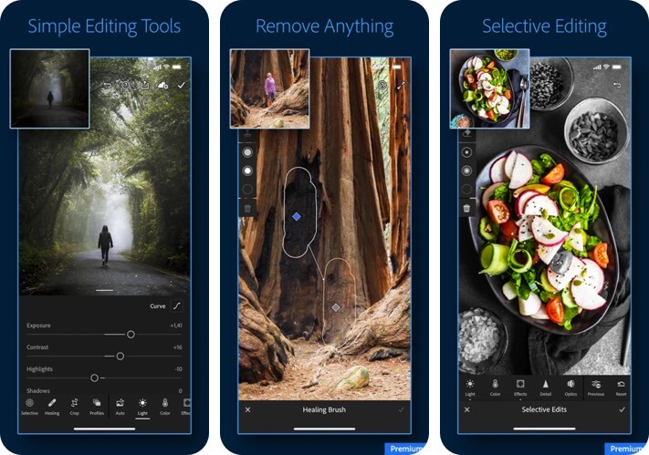 Adobe Lightroom RAW Photo Editing iPhone and iPad App Screenshot