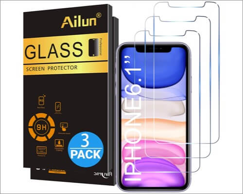 ailun glass screen protector for iphone xr