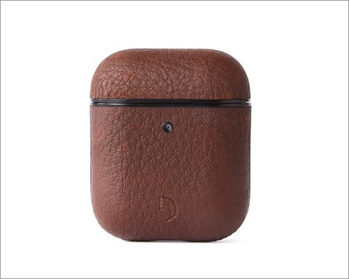 aircase2 brown leather case for airpods and airpods 2