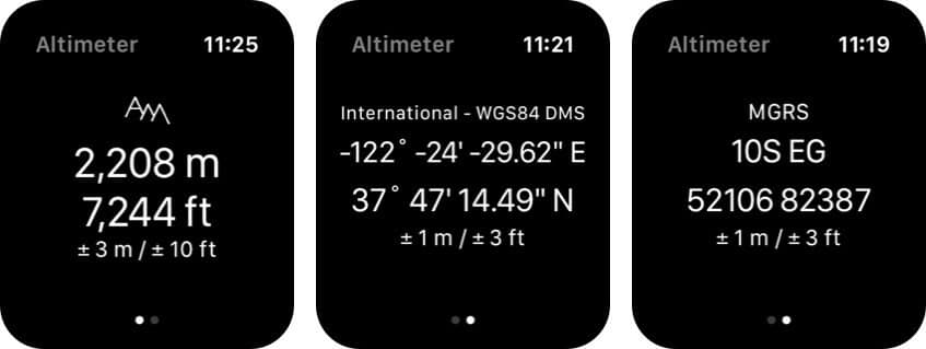 Altimeter - Get your altitude Apple Watch App Screenshot