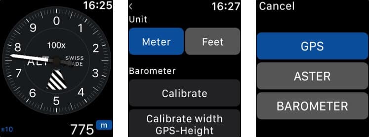 Altimeter Plus Apple Watch App Screenshot