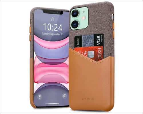 bigphilo fabric leather case for iphone 11, 11 pro and 11 pro max