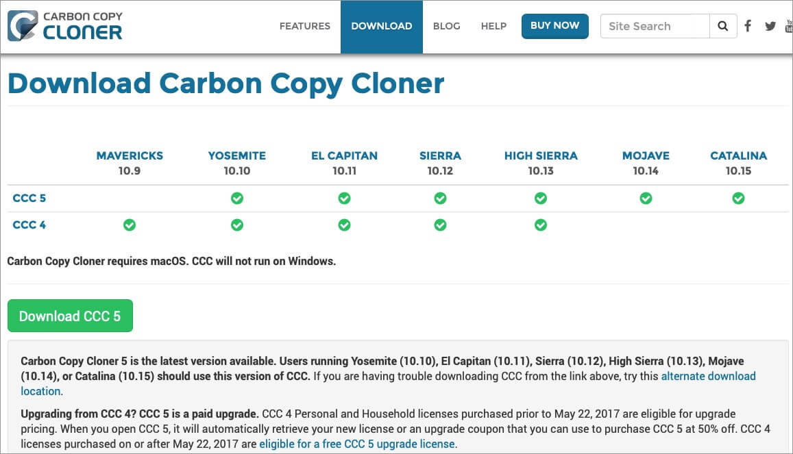 Carbon Copy Cloner Backup Software for Mac