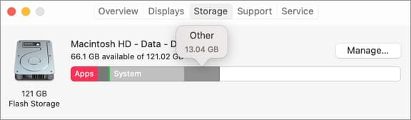 check storage on mac