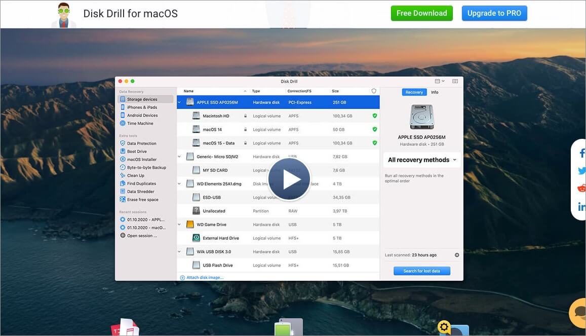 Disk Drill Backup Software for macOS