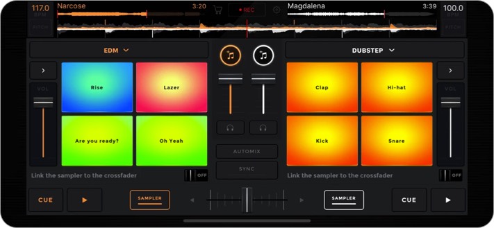 edjing Mix dj iPhone and iPad Music Editor App Screenshot