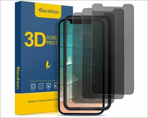 Elecshion Privacy Screen Protector for iPhone 12 and 12 Pro