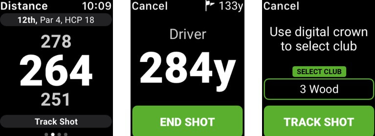 Golf GPS SwingU Apple Watch App Screenshot