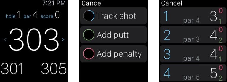 Golf Pad Apple Watch App Screenshot