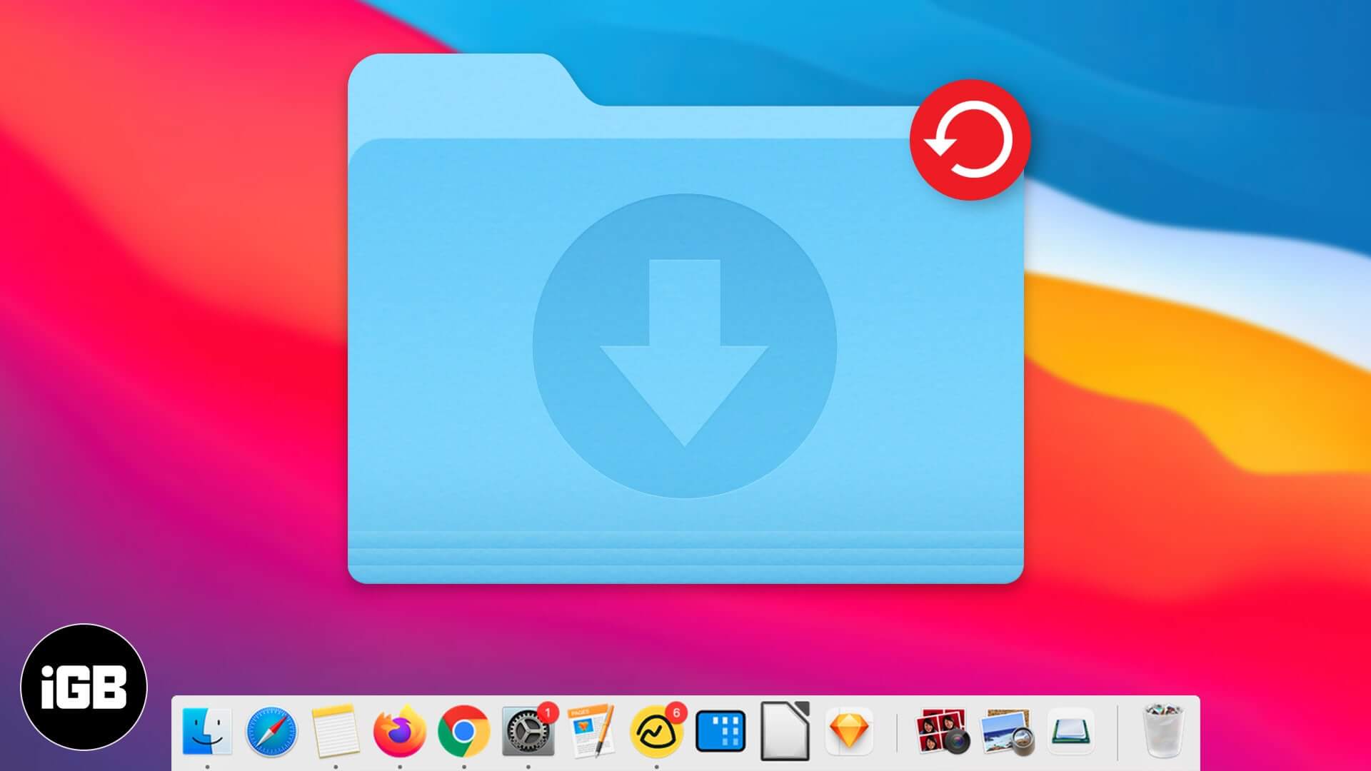 How to restore missing downloads folder to dock on mac