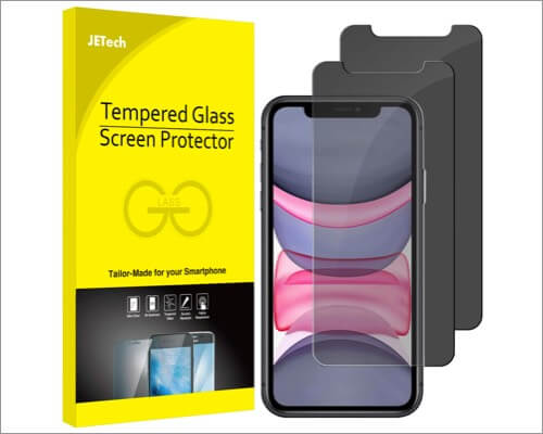 jetech privacy screen protector for iphone xr