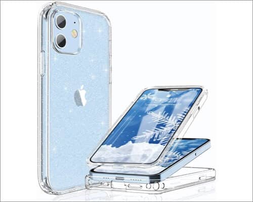 Miracase Glass Screen Protector with Case for iPhone 12 and 12 Pro