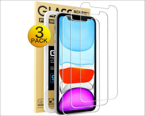 mkeke tempered glass screen protector for iphone xr